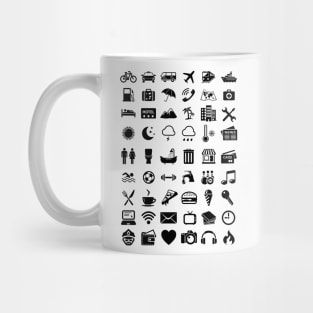 Travel Icons Language Mug